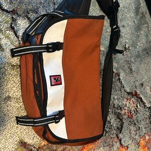 Chrome Industries Messenger Bag. Orange/Black/White
